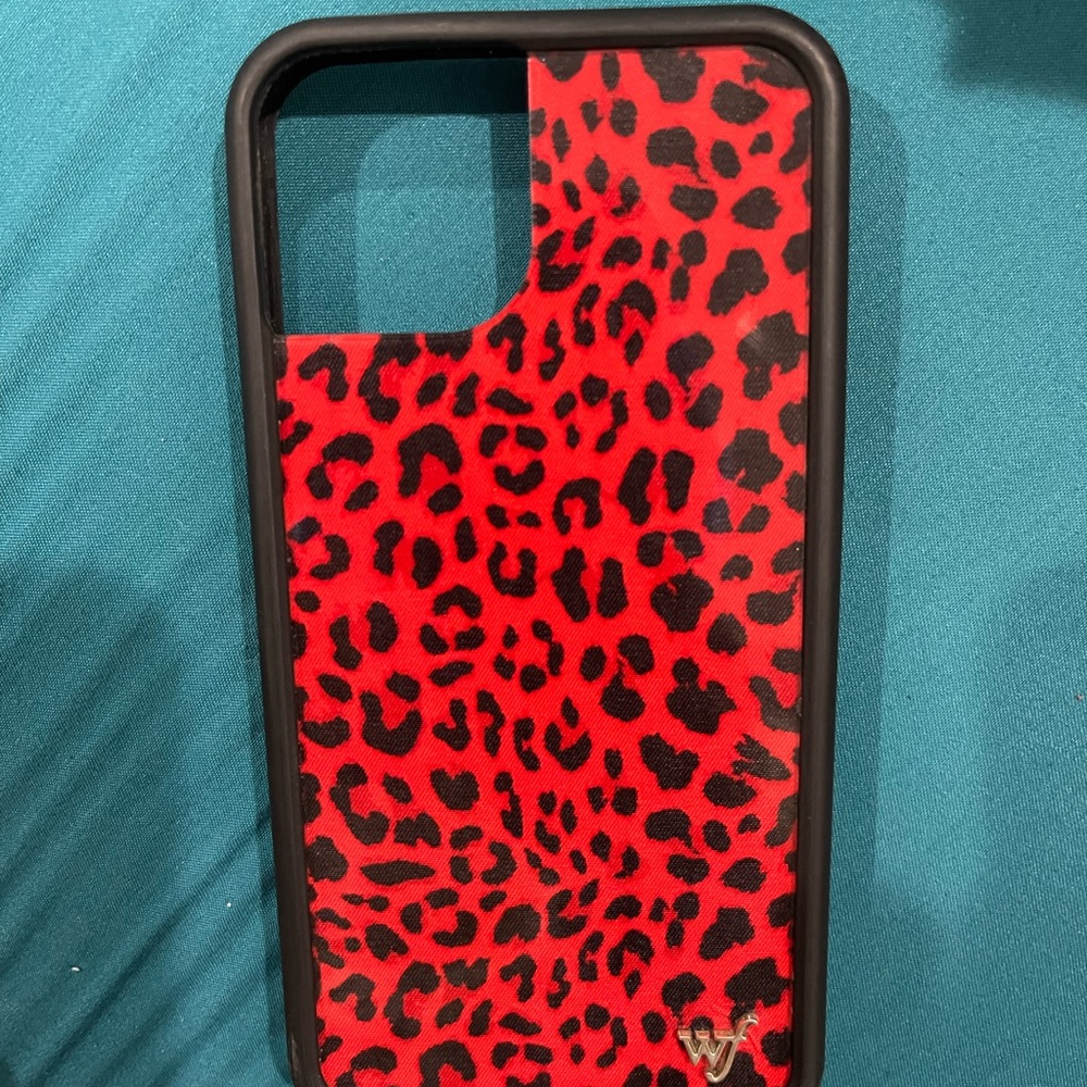 Vibrant Red Leopard Print Phone Case